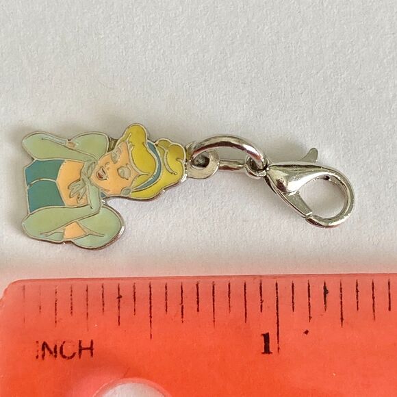Vintage Disney Princess Cinderella Clip On Charm Zipper Pull Bag Purse Signed - Picture 8 of 8